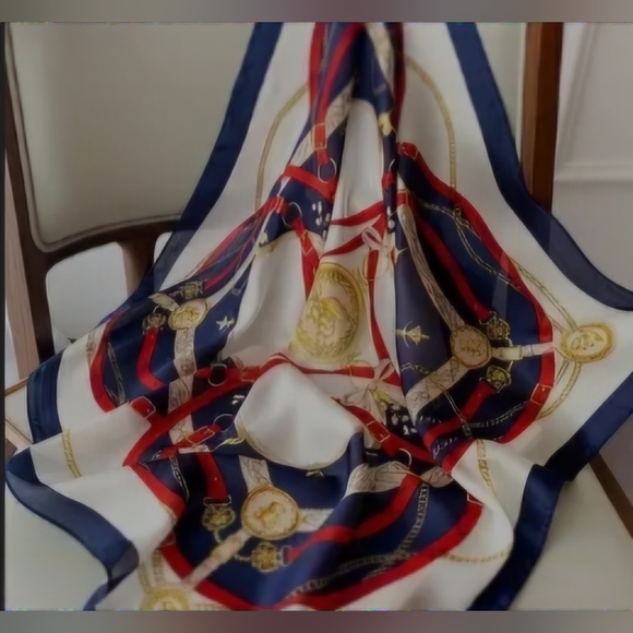 NEW Paisley Print Satin Scarf - Multiple Colors - Picture 7 of 8